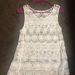 Cream laced top small